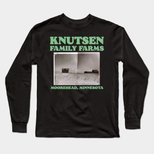 Knutsen Family Farms Funny Bunny Lebowski Farm Logo Long Sleeve T-Shirt